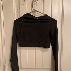 Long sleeve crop top.